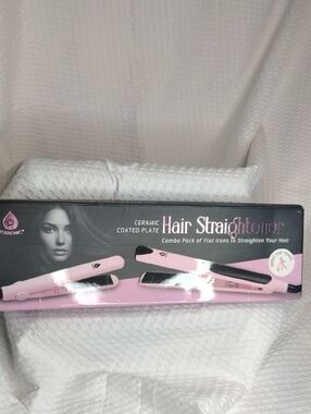 PURSONIC Pink Ceramic Hair Straightener Flat Iron New In Box